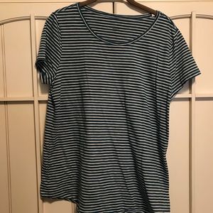 Blue and White Striped T-shirt